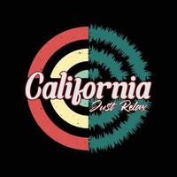 Californië illustratie typografie. perfect voor het ontwerpen van een t-shirt vector