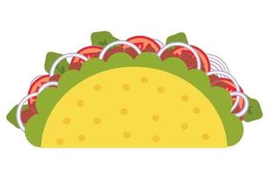 veganistisch Boon Mexicaans Fast food taco in vlak stijl. vector