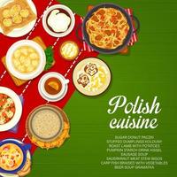 Pools voedsel restaurant maaltijden en gerechten menu Hoes vector