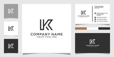 eerste letter k vector logo ontwerpconcept.