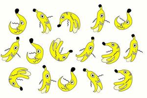 naadloze patroon met bananen vector