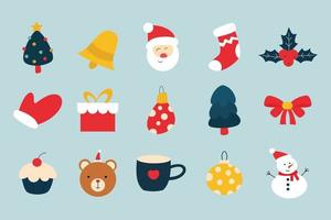 reeks van Kerstmis sticker illustratie ontwerp vector