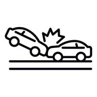 vervoer ongeluk icoon, schets stijl vector