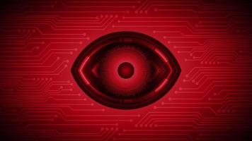 cyberveiligheid technologie achtergrond met oog vector