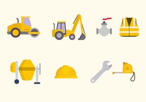 Flat Road Construction Vectors