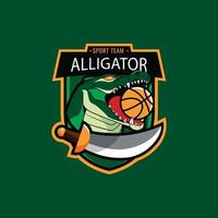 vlak alligator logo sjabloon vector