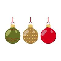 Kerstmis gekleurde ballonnen voor decoreren ansichtkaarten banners posters vector