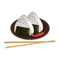 onigiri met cayenne peper vector