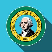 Washington staat vlag. vector illustratie.