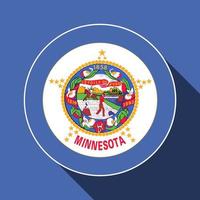 Minnesota staat vlag. vector illustratie.