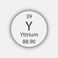 yttrium-symbool. scheikundig element van het periodiek systeem. vectorillustratie. vector