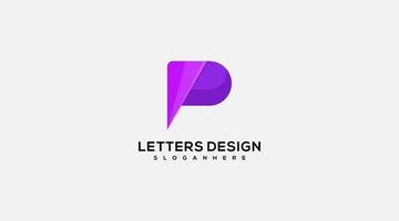letter p logo pictogram ontwerp sjabloon elementen vector