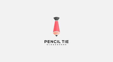 abstract vector van potlood stropdas logo ontwerp
