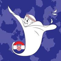 mascotte met Kroatië vlag vector