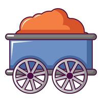 trein wagon icoon, tekenfilm stijl vector