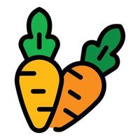 sport voeding wortels icoon kleur schets vector