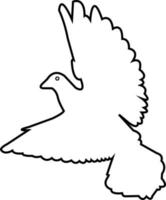enkele doorlopende lijntekening van elegante zeemeeuw voor nautische logo-identiteit. schattig zeevogel mascotte concept voor zeehaven symbool. moderne één lijn vector grafische tekening ontwerp illustratie