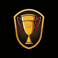 gouden trofee logo insigne vector