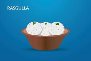 Indisch traditioneel woestijn rasgulla vector ontwerp.