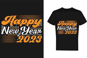 gelukkig nieuwjaar 2023 t-shirtontwerp vector