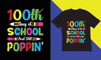 100 dagen van school- t-shirt ontwerp. vector