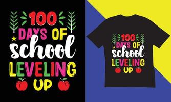 100 dagen van school- t-shirt ontwerp. vector