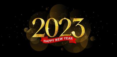 illustratie gelukkig nieuw jaar 2023 achtergrond met rood lint voor bureau of muur kalender planner, groet kaart, uitnodiging, banier, folder, scherm afdrukken, poster, presentaties en dek, collages afdrukken vector