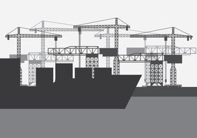 Scheepswerf Harbour Skyline vector