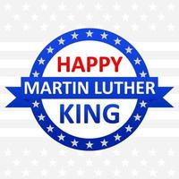 gelukkig Martin Luther koning dag in Amerikaans vlag sociaal media post sjabloon insigne poster banier vector