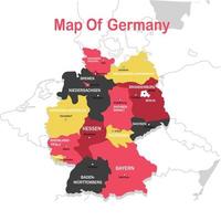 kaart van Duitsland een mooi hoor Victor vector