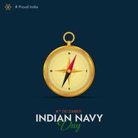 Indisch marine dag sociaal media post vector