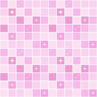 roze groovy geruit naadloos patroon met retro sterren voor oppervlakte ontwerp, behang, omhulsel papier, textiel in y2k stijl. nostalgie voor Jaren 80 jaren 90. vector