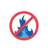 Nee brand symbool. informatieve teken. vector illustratie