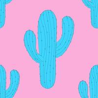 vector naadloos patroon met cactus