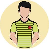 Colombia Amerikaans voetbal Jersey gevulde icoon vector