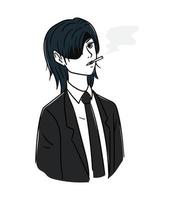 mooi meisje roken vector illustratie