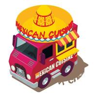 Mexicaans voedsel machine icoon, isometrische stijl vector