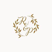 rp eerste bruiloft monogram logo vector