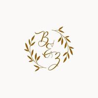 bz eerste bruiloft monogram logo vector