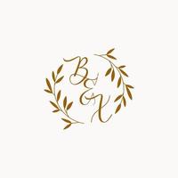 bx logo eerste huwelijksmonogram vector