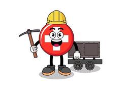 mascotte illustratie van Zwitserland mijnwerker vector