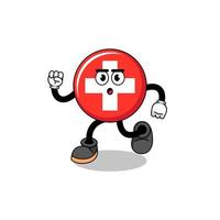 rennen Zwitserland mascotte illustratie vector