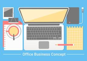 Gratis Flat Design Vector Office Business Elementen