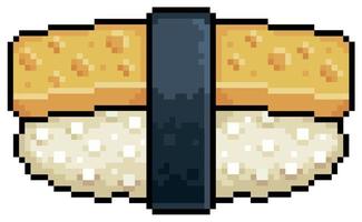 pixel kunst Tamago nigiri sushi Japans voedsel vector icoon voor 8 bit spel Aan wit achtergrond