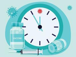 covid-19 vaccinatie tijd injectie vector