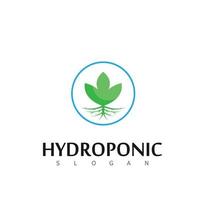 hydrocultuur natuur natuurlijk logo ontwerp symbool vector