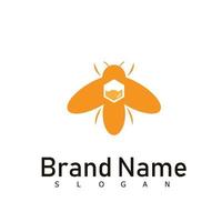 bij honing logo dier ontwerp symbool vector