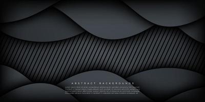 abstract donker grijs helling golvend ontwerp lagen achtergrond met strepen. eps10 vector
