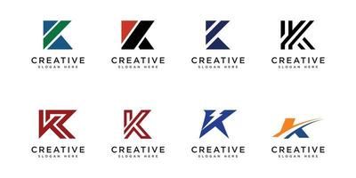 reeks van eerste brief k logo vector ontwerp