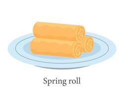 voorjaar broodjes Aan een bord. vector illustratie.